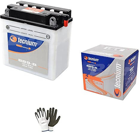 COMPATIBLE WITH GARELLI Tiger XLE 125 1986 ON BATTERY ALREADY READY TO USE TECNIUM YB9-B 12V 9AH BATTERIES 9 AMPERE 12 VOLT SPECIFIC MOTORCYCLE SCOOTER 135X75X139MM