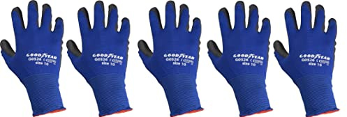 Goodyear Handschuhe aus Nylon und Polyurethan Modell G0526 blau/schwarz. Atmungsaktiv (5, 9)