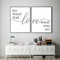 Do what you love love what you do Poster Schwarz Weiß Wandkunst Leinwand Gemälde Nordischer Stil Moderner Druck für Wohnzimmer 40x60cmx2Pcs Frameless
