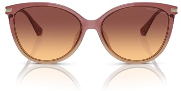 Michael Kors Women's MK2184U Dupont Universal Fit Cat Eye Sunglasses, Bright Blue Tortoise/Brown Gradient, 55 mm