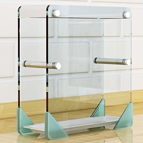 TONGDY Porte-Couteaux en Verre Transparent, Support, Bloc de Couteaux sûr, Support de Rangement for Couteaux économiseur d'espace, Rangement Facile des Couteaux de Cuisine