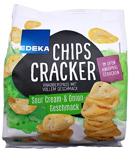 Edeka Chips Cracker Sour Cream & Onion Geschmack, 12er Pack (12 x 125g)