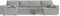 GREKPOL Ecksofa Paris U Cord Stoff Poso Couch Sofa mit Schlaffunktion und Bettkasten Schlafsofa Polsterecke Couchgarnitur Ecke Bettcouch Big Couch (Hellgrau Poso 110)