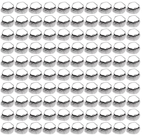 Filet de Barbe Jetable 100 Pièces pour Hommes, Filet de Couverture de Barbe Respirant avec Bande élastique, Garde de Barbe de Cuisine en Nylon pour Restaurant (Noir)