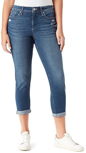 Vintage America Blues Damen Weekend Jeans mit Rollmanschette, Claudia, 46