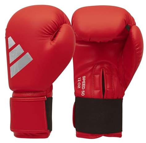 adidas Boxhandschuhe Speed 50, Erwachsene, Boxing Gloves 16 oz, Punchinghandschuhe komfortabel und langlebig, rot