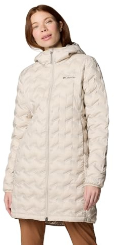 Columbia Delta Ridge II Lange Daunenjacke, Reflektierendes Omni-Heat, Heat Seal Design, Wasserabweisendes Material, Scuba-Kapuze, Reißverschlusstaschen - Damen