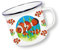 Deluxebase Anamelware Nature Collection - Clown Fish Large 475ml Enamel Mug Great for Travel, Camping and Everyday Use. Reusable Cup for Coffee, Soup and Cold Drinks