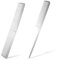Mozeat Lens 2 PCS Stainless Steel Hair Combs Metal Rat Tail Comb with Metal Pick Flat Top Barber Comb Teasing Pintail Comb Hair Styling Cutting Comb