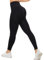 Sport Leggings Damen Booty Scrunch Butt Gym Leggings Damen Leggings High Waist Lange Yoga Hose Push up Fitness Frauen Sporthose (DE/NL/SE/PL, Alphanumerisch, XL, Regular, Regular, # 1 Schwarz)