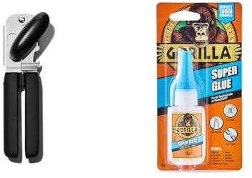 OXO Good Grips Soft Handled Tin Opener & Gorilla Super Glue 15g
