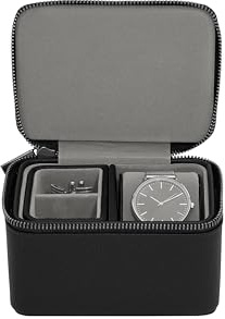 Stackers Pebble Black Uhren- und Manschettenknopfbox