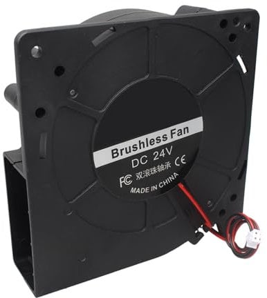 Jopto PWM Brushless Cooling Blower Fan 120x120x32mm 12032 DC 24V Dual Ball Bearing High Airflow With 2 Pin Terminal Compatible With Desktop 3D Printer PC CPU Computer Case With 28cm 11.02inch Cable
