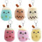 RXKFIGX 6er-Pack Bubble Tea Kuscheltier Mit Schlüsselanhänger Milk Tea Kuscheltier SchlüsselanhängerBubble Tea Kuscheltier Gefüllte Plüsch Spielzeug für Party Geschenke Klassenzimmer
