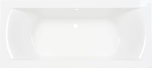 Saqu Badewanne Duo 180x80 cm - Weiß - Eingebaute Badewanne - Acryl - Spa, für 2 Personen - Einbau Badewannen