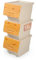 Parpalinam 3x33L Set Aufbewahrungsbox mit Deckel und Rollen, stapelbare Aufbewahrungsboxen, hochwertige Kartoffel Ordnungsboxen, BPA-freier und lebensmittelechter Organizer (Bambus/Beige)