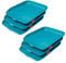 Leitz A4 Briefkorb, 2 x 3er Set, Sanftes Blau, Cosy-Serie, 53580061