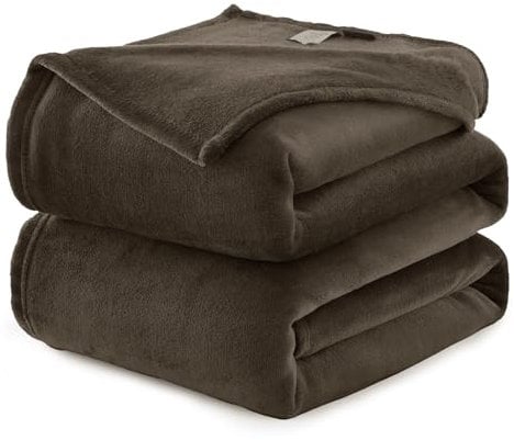 WAVVE Kuscheldecke Flauschig Fleecedecke - Sofadecke 230x270 cm Wohndecke Couchdecke, Braun Decke Sofa Leicht, Groß Decke Riesig Sofaüberwurf Weich