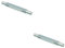 2 Pack - 90mm Extra Long Door Handle Spindle - 40 to 60mm Thick Doors Adapter Bar Rod