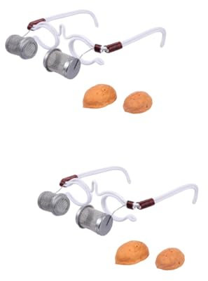 Beaupretty 2 Pièces dispositif de moxibustion oculaire outil de soin des yeux coquille œil eye care massage yeux moxibustion aux yeux de noix montures de lunettes moxa pour les yeux fer forgé