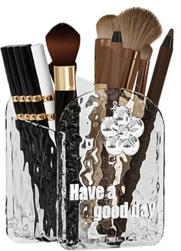 Organisateur de porte-pinceaux de maquillage multifonctionnel en ABS transparent de Générique