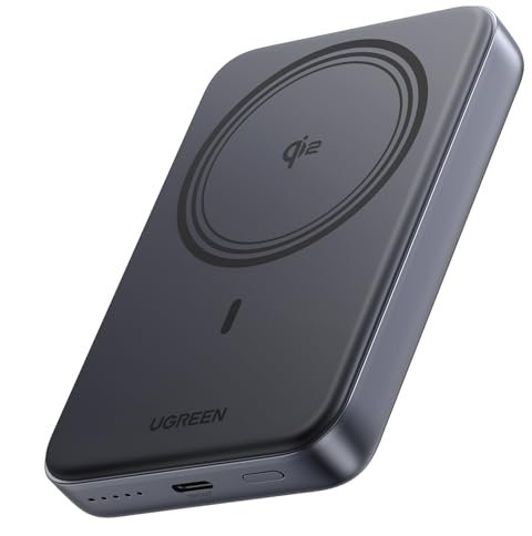 UGREEN Nexode Qi2 Wireless Powerbank 10000mAh kompatibel mit Magsafe 15W kabellose Power Bank & 20W USB-C-Schnellladefunktion externer Akku kompatibel mit iPhone 16 Pro Max/16/15-12