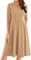 GRACE KARIN Women's Summer Elegant Midi Dress 3/4 Sleeve Formal A Line Wedding Guest Dresses Vintage 1920s S Khaki S -26