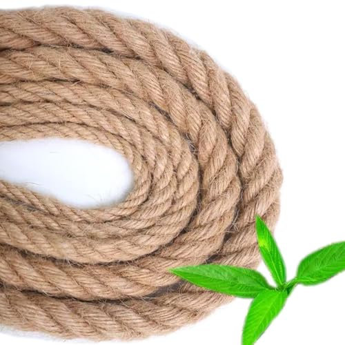 Tread star，Jute Rope ，Natural Garden Jute Twine Cord，Tug of War Rope, Barrier, Handrail,Made of (10mm-10M)