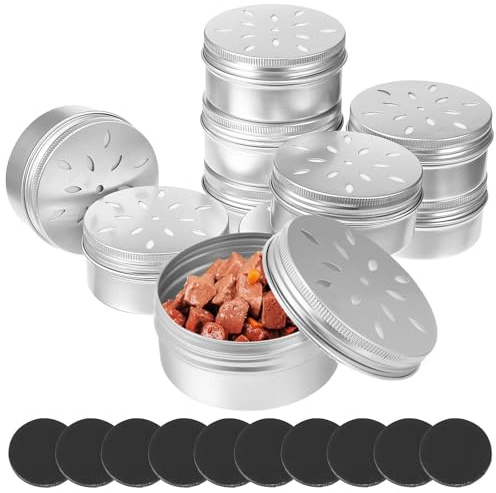 Kisangel Hundeduft Trainingsboxen Mit Magnetpunkten – 10X Geruchsdosen Aus Aluminium 2.7 Zoll Für Nasenarbeit Fährten- Und Gehorsamkeitstraining