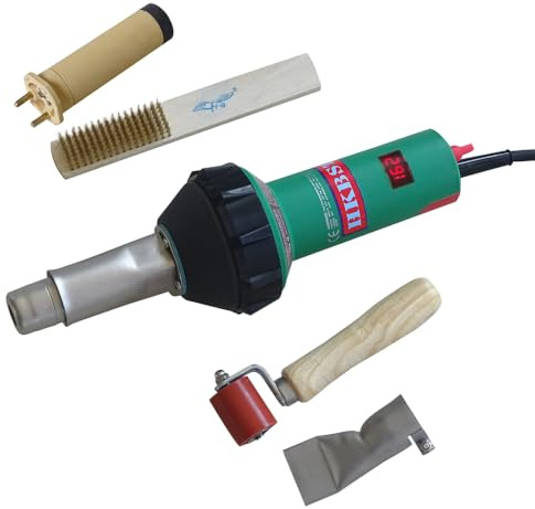 220V 1600W Heating Gun Hot Air Gun with Digital Accurate Temperature Display Hot Air Gun PVC TPO Welding Supplies