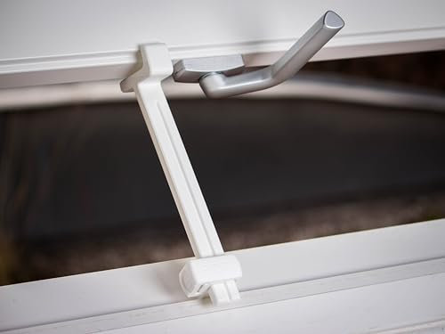 Generisch Dachfensterstütze Verstellbar für Velux | Dachfenster Aufhalter | Aufsteller | Klemmer | Halter | Weiß | 3D-Druck | Ähnl. Velux Ausstellarm (Doppelset)