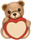 THUN Teddy con Cuore, Medio, Ceramica, Collezione Altro novità 2025, 8,9 x 8,7 x 10,9 cm