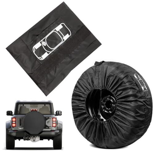 JEYORZY 1pcs Borsa Pneumatici Auto, Copertura Della Ruota di Scorta, Copertura per Pneumatici, Copri Gomme, Auto Ruota Copertura, Borsa per Pneumatici, Borsa per pneumatici di scorta per auto, Nero, L