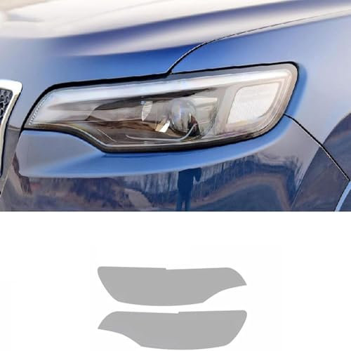 Auto Scheinwerfer Folie Für Jeep Grand für Cherokee für Wrangler für Compass Zubehör 2 Stück Autoscheinwerferschutz Tönungsfolie Transparenter TPU-Aufkleber passend