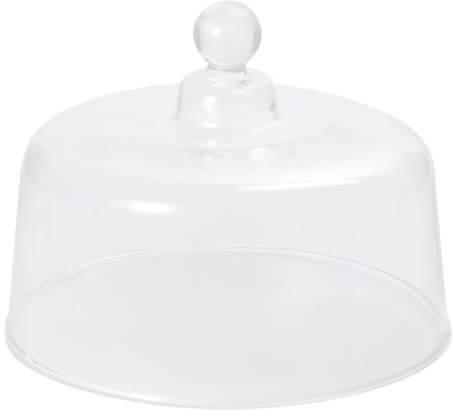 VANZACK Cloche Verre Transparente pour Gâteau et Dessert Couvercle Anti-poussière Résistant Chaleur pour Présentation et Protection des Pâtisseries et Fruits Hauteur