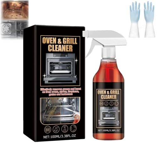 Oven Cleaner Heavy Duty Spray, Air Fryer Cleaner, Heavy Duty Foam Oven and Grill Cleaner, Stainless Steel Cleaner Spray, Kitchen Cleaner Degreaser for Microwave, Air fryer, Ovens, Grills