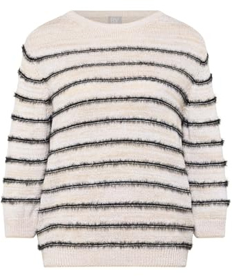 Rabe - Damen Pullover - Stricksweatshirt - Strickpullover mit gestreiften Muster - 42