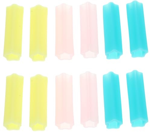 CATIEBYE Manicotti Proteggi Forbici in Silicone Antiscivolo 12 Pezzi, Copertura Manico per Forbicine e Pinzette da Manicure, Protezione Punta e Sicurezza Mani, Compatibile per Uso