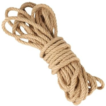 Cuerda de yute vintage Cuerda de cáñamo 10 mm x m - Cordón yute marrón for manualidades, atado y decoración Cuerda de cáñamo para jardinería