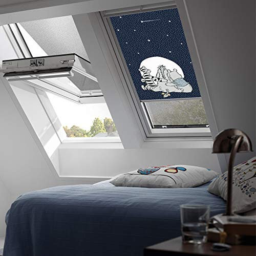 Véritable Velux Store occultant pour enfant Disney 4663 Winnie the Pooh & Friends Tigrou et Bourriquet, Tissu, MK04 - 78 x 98cm