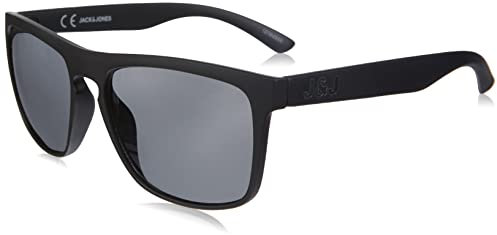 JACK & JONES Retro Vintage Unisex Sonnenbrille, Schwarz, UV400 Schutz, Kategorie 3 (CAT 3), Adult, Uni-Erwachsene, Unisex, Plastic, 2019