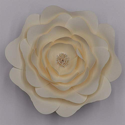 JIOAJIOA Grandi Rose Fiori di Carta Gigante per Fondali di Nozze Decorazioni Mestieri di Carta Baby Nursery Compleanno Video Tutorial