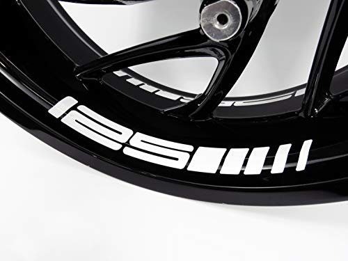 BIKE-label Felgenbett-Aufkleber 4er Set kompatibel mit KTM 125 Duke 790071
