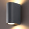 LASIDE Aussenleuchte Aussenlampe Wand Rund, GU10 Anthrazit Aluminium Up Down Außenlampe Außenleuchte, IP44 Spritzwassergeschützt Wandlampe Wandleuchte Lampe Aussen Außen Leuchte für Garten Terrasse