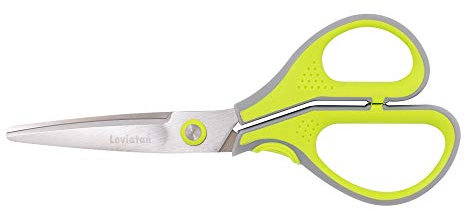 smart by Leviatan Smart 3D175 3D-Schere für Erwachsene, Schneiderschere Stoffschere Profi, und Papier | Bastelschere Kinder, Kinderschere, braun-schwarzer Kunststoff Griff, 17,5 cm lang