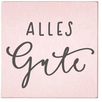 May and Berry Holzstempel - Alles Gute, 45x45mm, Rosa
