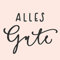 May and Berry Holzstempel - Alles Gute, 45x45mm, Rosa