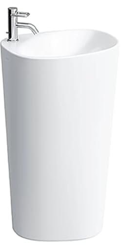Laufen Palomba Freistehender Waschtisch mit integrierter Säule, ohne Hahnloch, ohne Überlauf, 520x435x900, Farbe: Weiß mit LCC - H8118044001091