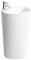 Laufen Palomba Freistehender Waschtisch mit integrierter Säule, ohne Hahnloch, ohne Überlauf, 520x435x900, Farbe: Weiß mit LCC - H8118044001091