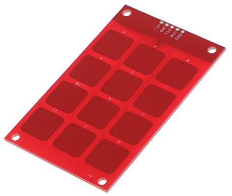 Daily Mall 3,3 V MPR121 Breakout Kapazitiver Berührungssensor I2C 3x4 12 Wege Tastaturplatine Rot